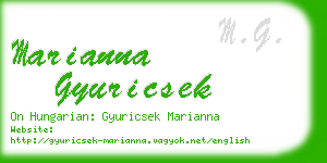 marianna gyuricsek business card